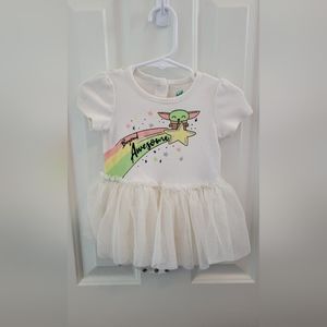 Disney, Grogu onesie with tutu, 9 to 12 month